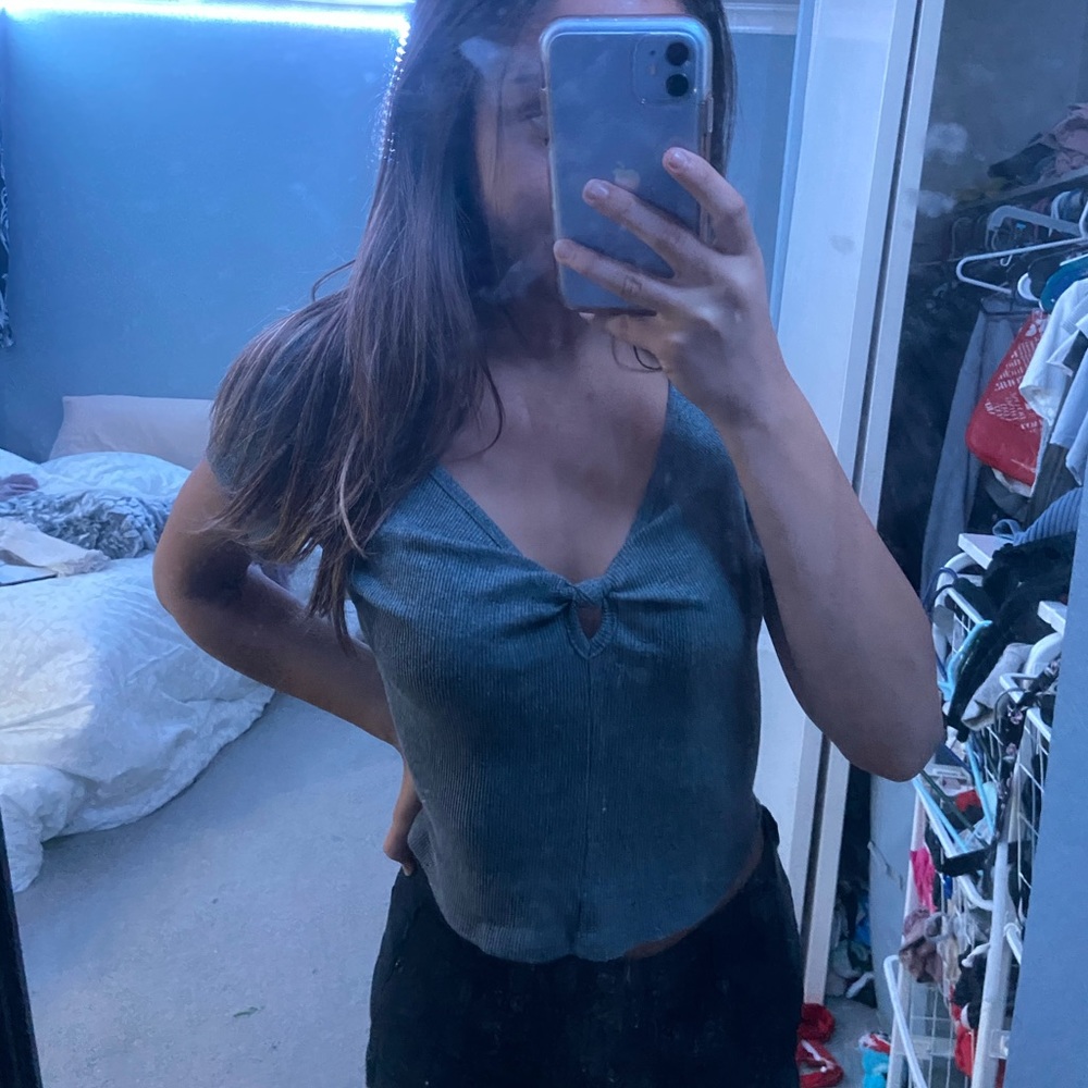 grey t v neck t shirt from tillys